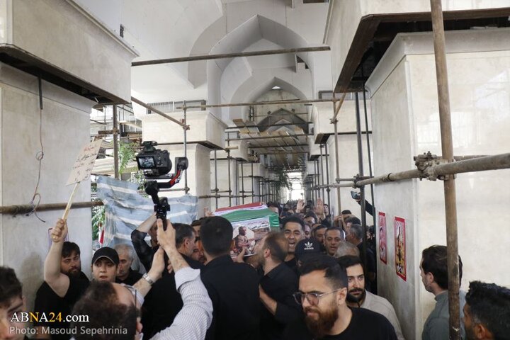 تشییع پیکر شهید حامد خیراللهی شهید مبارزه با اسرائیل در شهر تبریز