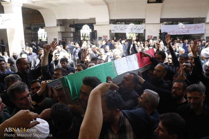 تشییع پیکر شهید حامد خیراللهی شهید مبارزه با اسرائیل در شهر تبریز