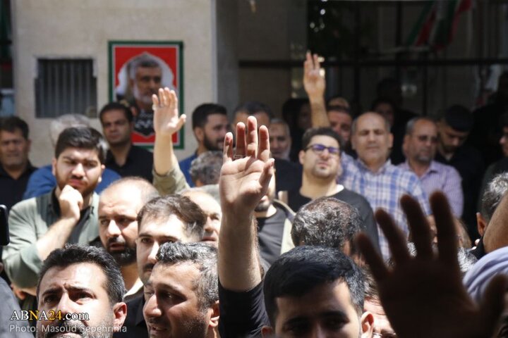تشییع پیکر شهید حامد خیراللهی شهید مبارزه با اسرائیل در شهر تبریز