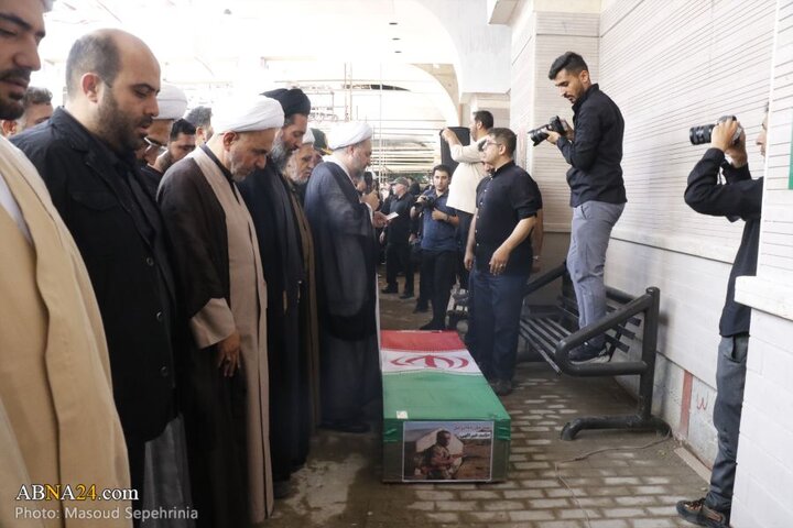 تشییع پیکر شهید حامد خیراللهی شهید مبارزه با اسرائیل در شهر تبریز