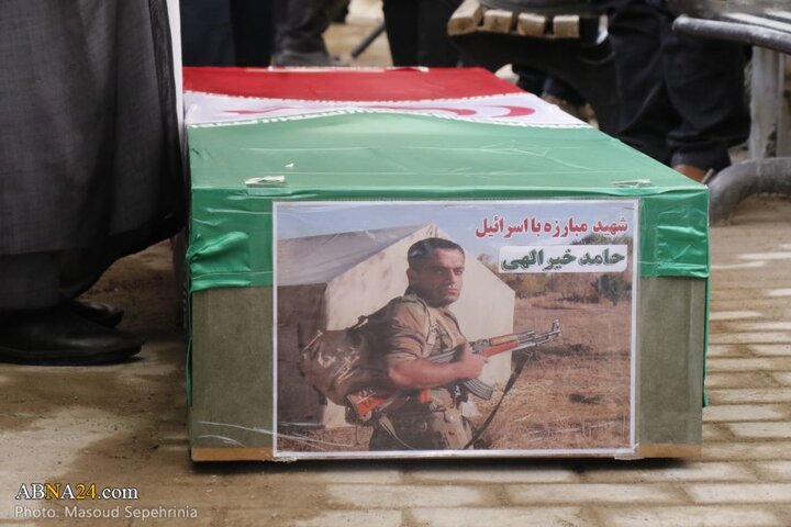 تشییع پیکر شهید حامد خیراللهی شهید مبارزه با اسرائیل در شهر تبریز