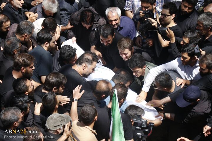 تشییع پیکر شهید حامد خیراللهی شهید مبارزه با اسرائیل در شهر تبریز