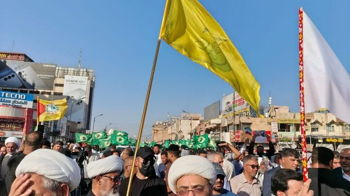 تجمع پرشور طلاب و اساتید حوزه علمیه نجف