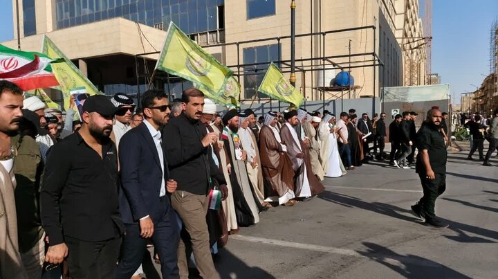 تجمع پرشور طلاب و اساتید حوزه علمیه نجف