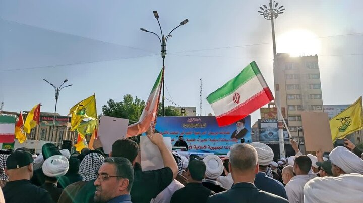 تجمع پرشور طلاب و اساتید حوزه علمیه نجف