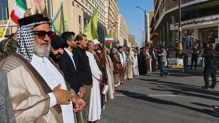 تجمع پرشور طلاب و اساتید حوزه علمیه نجف