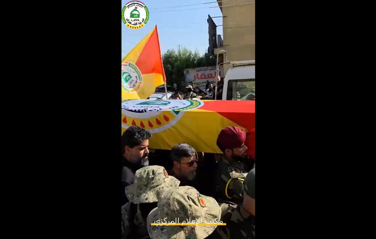 ویدیو | تشییع پیکر فرمانده شهید عراقی در شهر بغداد