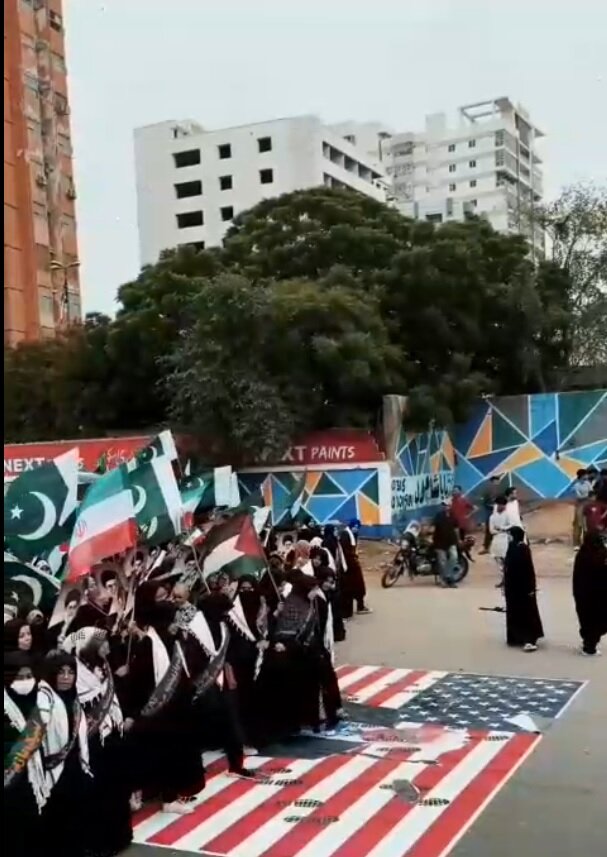 ویدیو | تجمع پرشور ضدآمریکایی در کراچی پاکستان