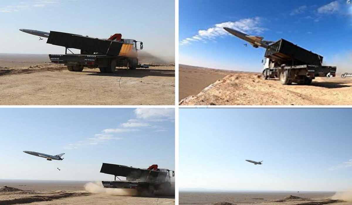 الجيش الايراني يقصف أراضي محتلة في فلسطين بعشرات الطائرات الانتحارية