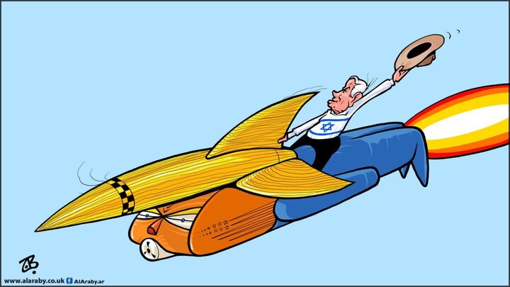 Нетанјаһу Трампы Иранла мүһарибәјә сөвг едәркән \ КАРИКАТУРА