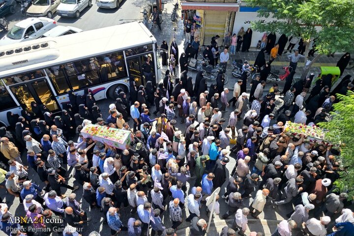 گزارش تصویری | تشییع پیکر ۳ شهید حمله ددمنشانه رژیم صهیونیستی در نجف‌آباد اصفهان