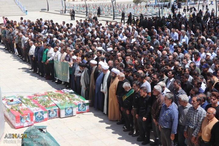 گزارش تصویری | تشییع پیکر ۶ شهید مدافع وطن در شهرضا اصفهان