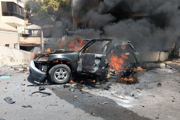 هدف قرار دادن یک خودرو در جنوب لبنان