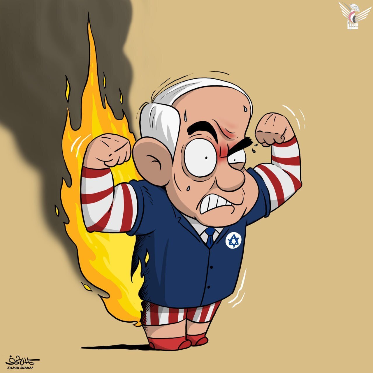 ИИР-а гаршы тәшкил олунан АБШ-Исраил һәрби тәҹавүзү \ КАРИКАТУРА