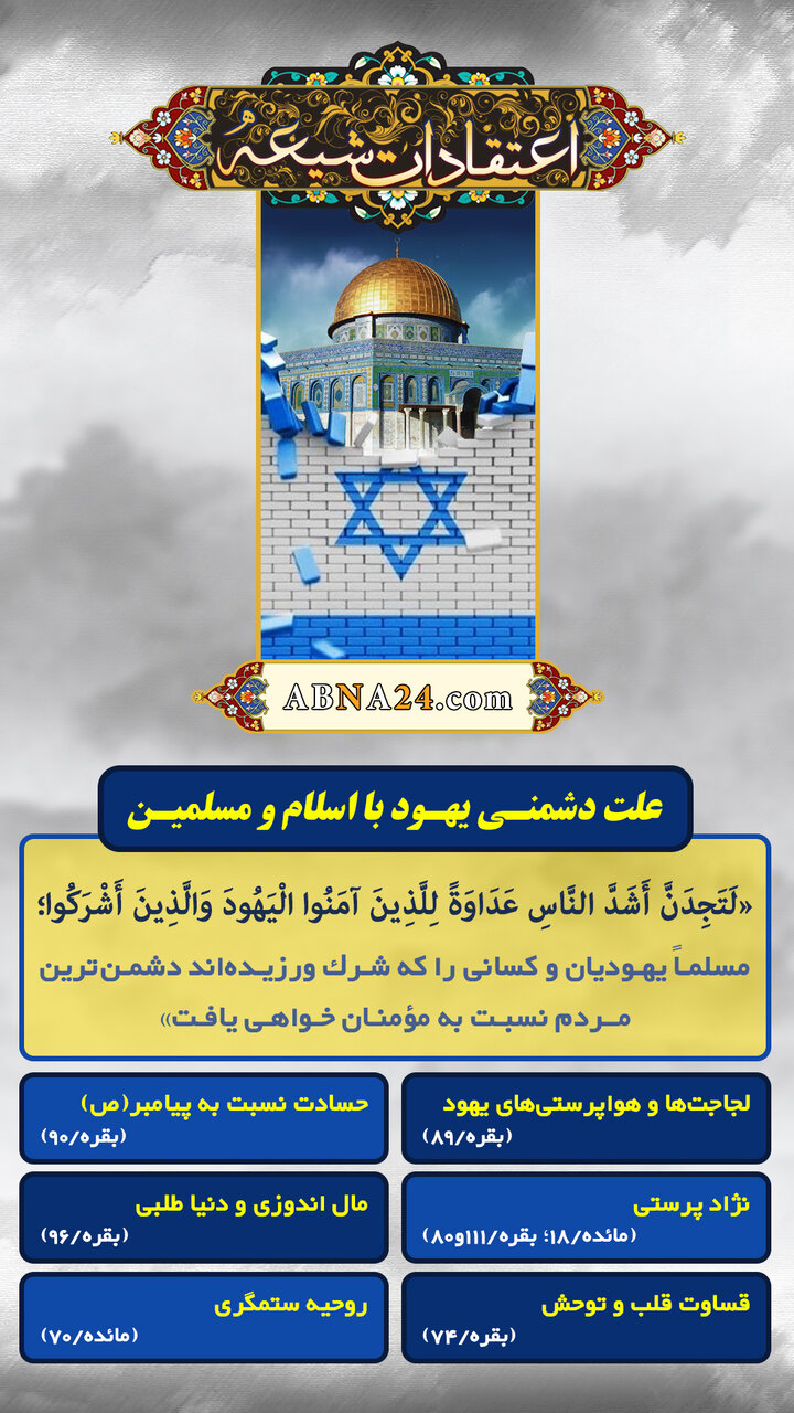 اینفوگرافی | علت دشمنی یهود با اسلام و مسلمین