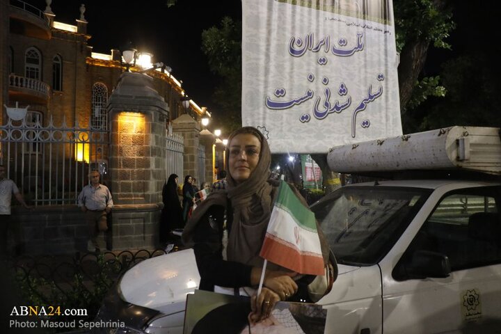 تجمع مردم تبریز در حمایت از نیروهای مسلح جمهوری اسلامی ایران