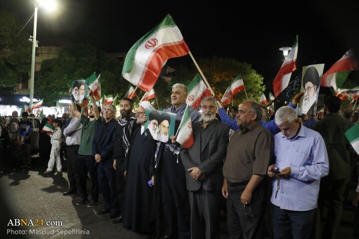 تجمع مردم تبریز در حمایت از نیروهای مسلح جمهوری اسلامی ایران