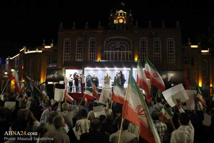تجمع مردم تبریز در حمایت از نیروهای مسلح جمهوری اسلامی ایران