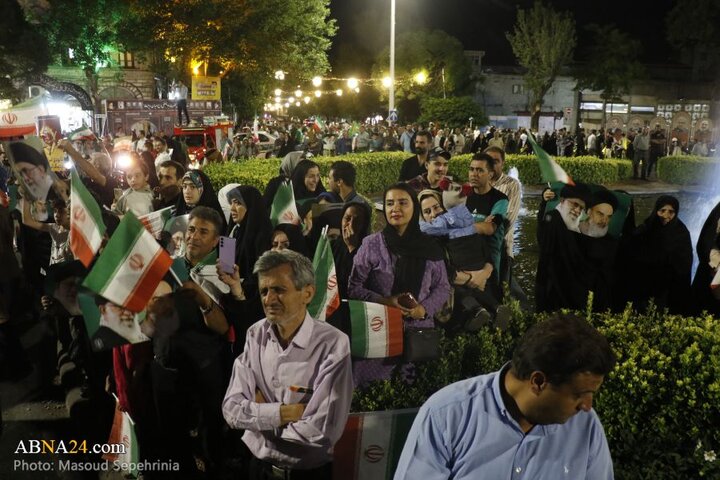 تجمع مردم تبریز در حمایت از نیروهای مسلح جمهوری اسلامی ایران