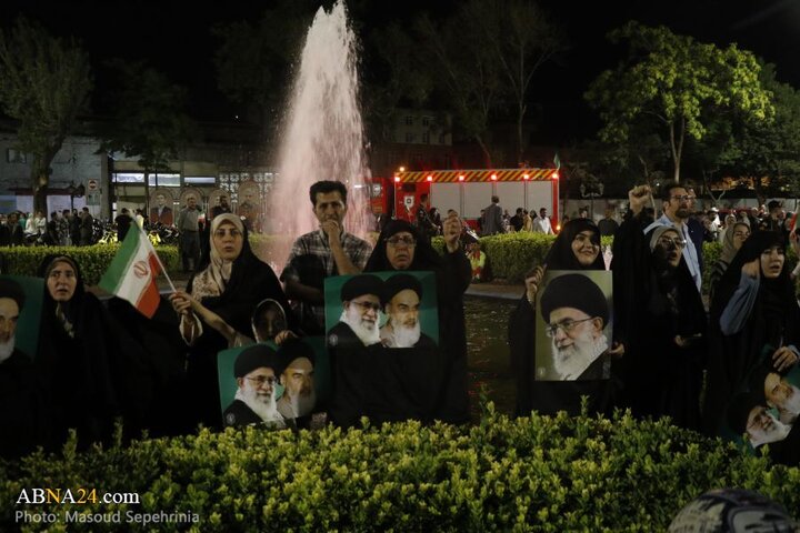 تجمع مردم تبریز در حمایت از نیروهای مسلح جمهوری اسلامی ایران