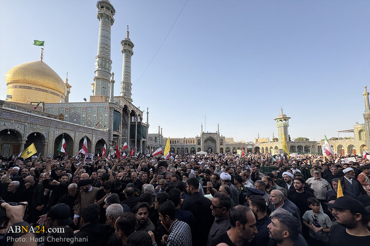 مراسم تشییع پیکر ۸ شهید تجاوز رژیم صهیونیستی در شهر قم