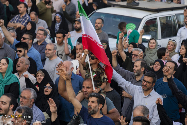 Photos: Magnificent gathering of Tehran people in support of Iranian armed forces