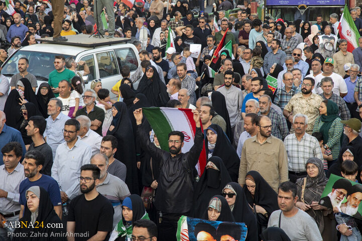 Photos: Magnificent gathering of Tehran people in support of Iranian armed forces