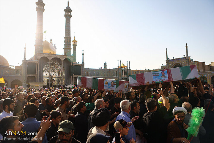 Photos: Funeral ceremony for 8 martyrs of Zionist aggression held in Qom