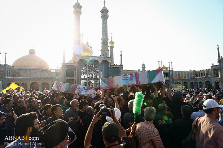 Photos: Funeral ceremony for 8 martyrs of Zionist aggression held in Qom