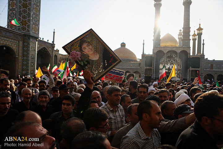 Photos: Funeral ceremony for 8 martyrs of Zionist aggression held in Qom