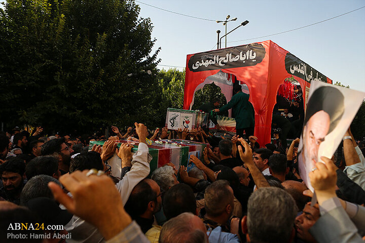 Photos: Funeral ceremony for 8 martyrs of Zionist aggression held in Qom