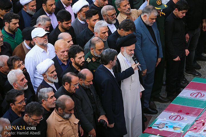 Photos: Funeral ceremony for 8 martyrs of Zionist aggression held in Qom