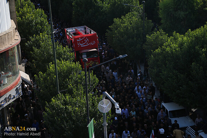 Photos: Funeral ceremony for 8 martyrs of Zionist aggression held in Qom