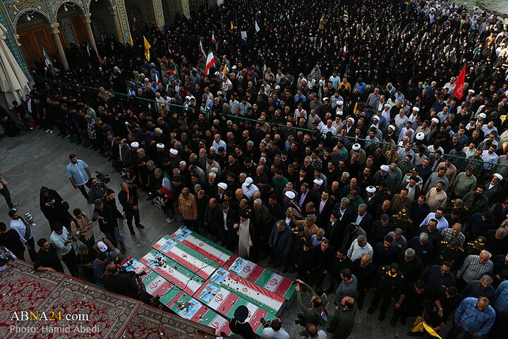 Photos: Funeral ceremony for 8 martyrs of Zionist aggression held in Qom