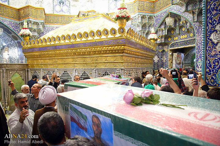 Photos: Funeral ceremony for 8 martyrs of Zionist aggression held in Qom