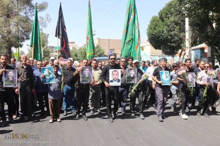 Photos: Funeral of 6 martyrs defending homeland held in Shahreza, Isfahan