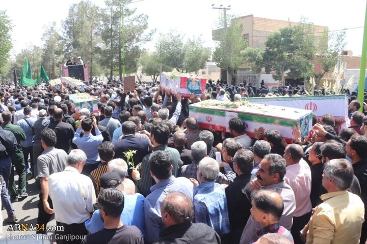 Photos: Funeral of 6 martyrs defending homeland held in Shahreza, Isfahan