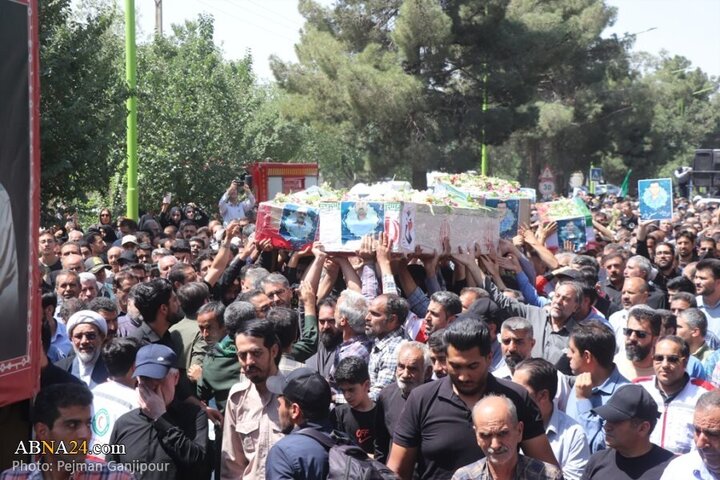 Photos: Funeral of 6 martyrs defending homeland held in Shahreza, Isfahan