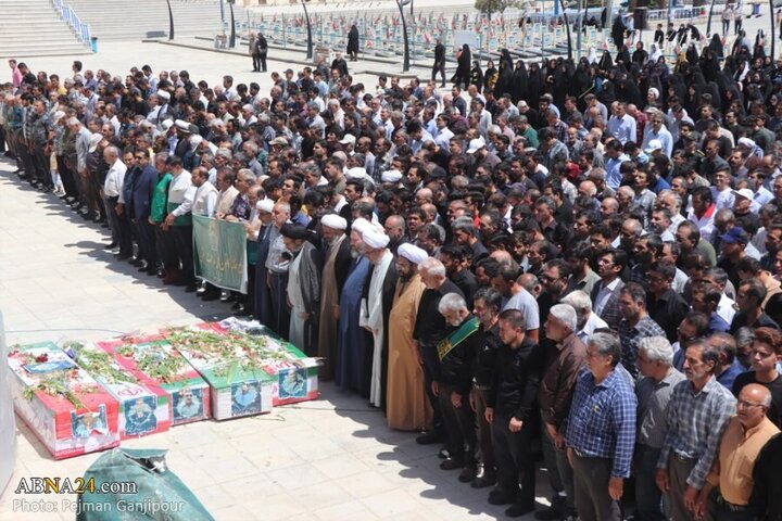 Photos: Funeral of 6 martyrs defending homeland held in Shahreza, Isfahan