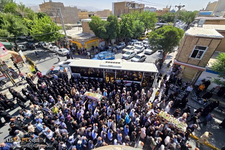 Photos: Funeral of 3 martyrs of brutal attack by Zionist regime in Najafabad, Isfahan