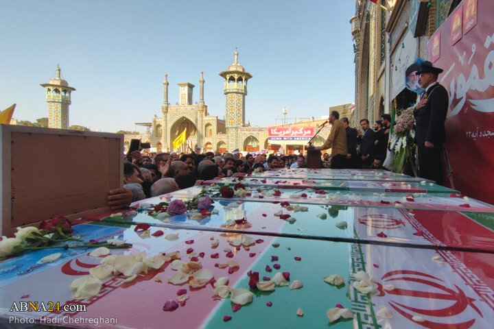 Photos: Funeral ceremony for 8 martyrs of Zionist aggression held in Qom - 2