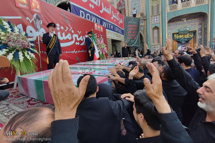 Photos: Funeral ceremony for 8 martyrs of Zionist aggression held in Qom - 2
