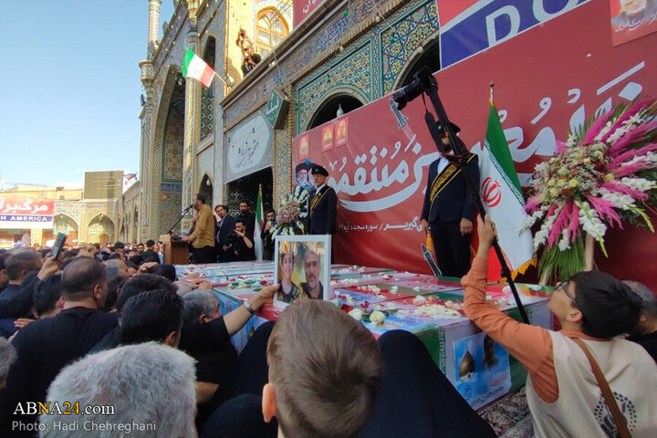 Photos: Funeral ceremony for 8 martyrs of Zionist aggression held in Qom - 2
