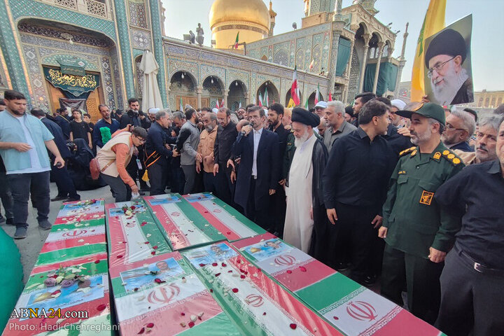 Photos: Funeral ceremony for 8 martyrs of Zionist aggression held in Qom - 2