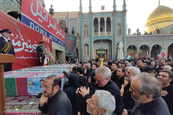 Photos: Funeral ceremony for 8 martyrs of Zionist aggression held in Qom - 2