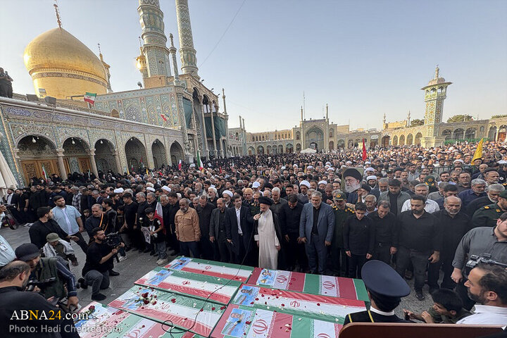 Photos: Funeral ceremony for 8 martyrs of Zionist aggression held in Qom - 2