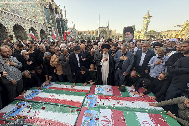 Photos: Funeral ceremony for 8 martyrs of Zionist aggression held in Qom - 2