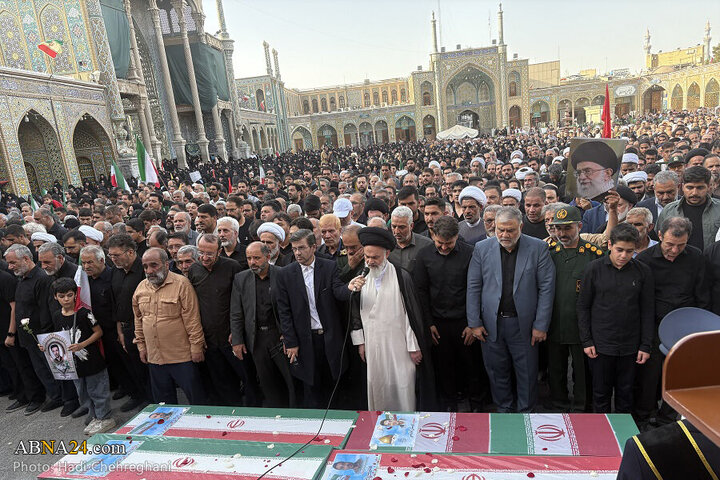 Photos: Funeral ceremony for 8 martyrs of Zionist aggression held in Qom - 2
