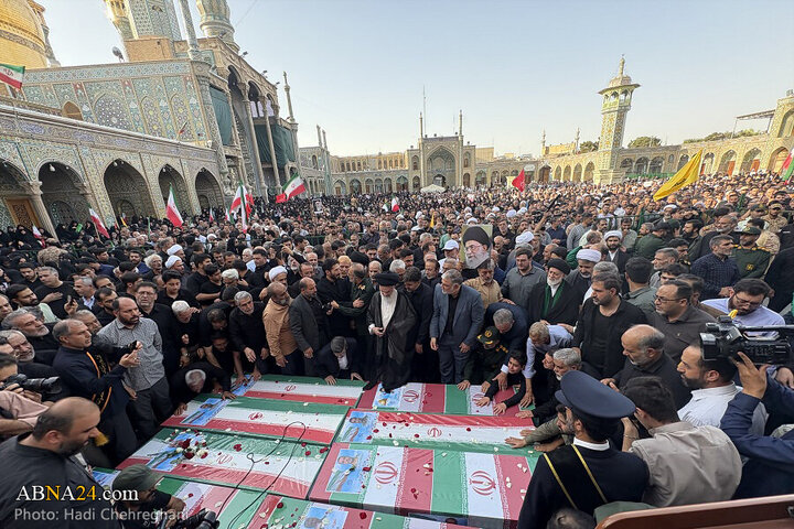 Photos: Funeral ceremony for 8 martyrs of Zionist aggression held in Qom - 2