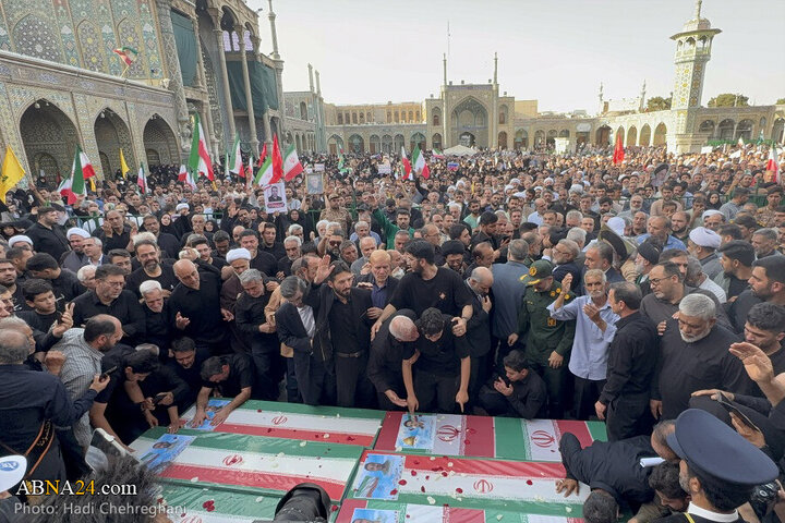 Photos: Funeral ceremony for 8 martyrs of Zionist aggression held in Qom - 2